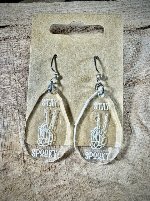 Stay Spooky Acrylic Earrings